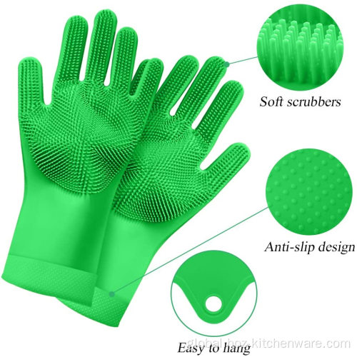 Oven Mitts Reusable Silicone Dishwashing Cleaning with Scrubber Manufactory